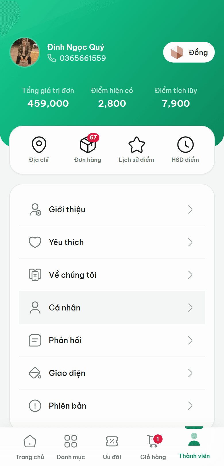ScaleX F&B — Cá nhân