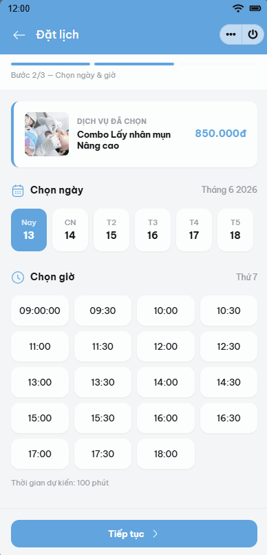 ScaleX Spa — Đặt lịch