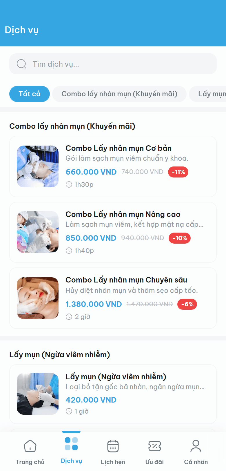 ScaleX Spa — Dịch vụ